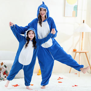 Michley Animal adulte pour <span class=keywords><strong>Kigurumi</strong></span> Onesie hiver polaire fermeture éclair vêtements de nuit requin pyjamas - Product Image 5