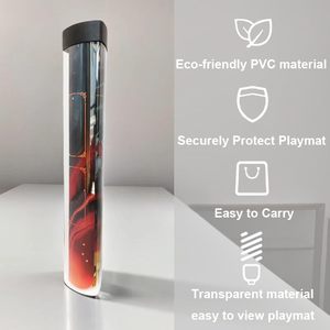 Tube de protection en PVC transparent pour TCG avec design triangulaire, logo personnalisé et surface polie pour l'affichage - Product Image 3