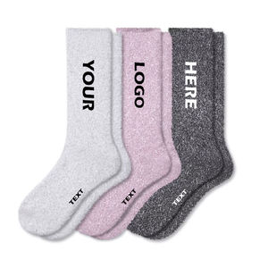 Made Your Own Design <strong>Warm</strong> <strong>Fuzzy</strong> <strong>Sock</strong> <strong>Custom</strong> Women <strong>Fuzzy</strong> Fluffy Slouch <strong>Sock</strong> For Autumn Winter Season - Product Image 2