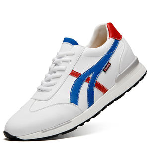 Chaussures rehaussantes pour hommes en cuir véritable, noires et blanches, de luxe, décontractées, avec rehausse de 6 cm - Product Image 2