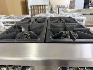 Estufa de Gas Comercial de Acero Inoxidable de 24 Pulgadas, 4 Quemadores, Estufa de Gas de Sobremesa, Cocina Industrial para Restaurantes - Product Image 2