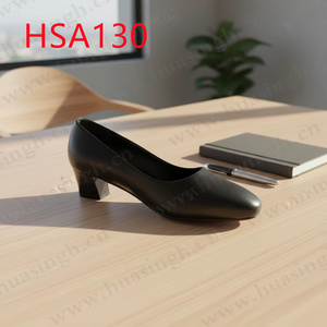 Zapatos <span class=keywords><strong>de</strong></span> Oficina HY para Azafatas, con Punta Cerrada y Tacón Cuadrado, <span class=keywords><strong>de</strong></span> Cuero <span class=keywords><strong>de</strong></span> Grano Completo, Antideslizantes, Transpirables, para Uso Prolongado, HSA030 - Product Image 6