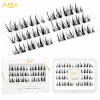 Extensions de cils en grappe pré-mappées A-RIX DIY, effet naturel, légers, réutilisables, cils effilés et pointus