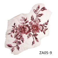 Usine directe coloré 3D brodé dentelle Appliques paillettes Floral maille Patch robe de soirée robe de mariée vêtements décoration