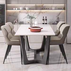 Hanyee moderno di lusso di marmo italiano tavolo <span class=keywords><strong>da</strong></span> <span class=keywords><strong>pranzo</strong></span> rettangolare in acciaio al carbonio gambe per la casa cucina <span class=keywords><strong>soggiorno</strong></span> uso camera - Product Image 5