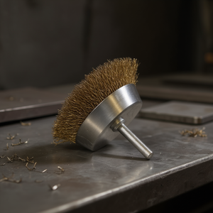 Brosse métallique en forme de tasse, tige de 6 mm, outil abrasif en acier pour le polissage des métaux - Product Image 3