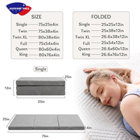 Matelas pliant portable à compression sous vide haute densité respirant, tailles Queen, Simple et Double, vente en gros d'usine
