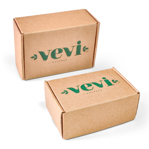 Carton postal cadeau noir imprimé personnalisé petit emballage en carton kraft Boîte en carton <span class=keywords><strong>E</strong></span>-flûte avec insert - Product Image 4