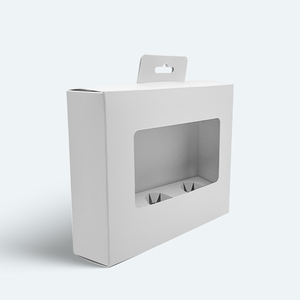 Caja de ventana de cartón de color y tamaño personalizado con gancho y bandeja interior fija para embalaje de exhibición de supermercado - Product Image 4