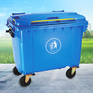 Camion à ordures de 660L, <span class=keywords><strong>poubelle</strong></span> de déchets médicaux jaune d'extérieur, conducteur de nettoyage d'hôpital pousse la <span class=keywords><strong>poubelle</strong></span> d'assainissement - Product Image 4