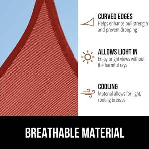 <span class=keywords><strong>Voile</strong></span> <span class=keywords><strong>d</strong></span>'<span class=keywords><strong>ombrage</strong></span> en polyéthylène haute densité (HDPE) Patio extérieur pelouse auvent de jardin pare-soleil de stationnement de voiture - Product Image 3