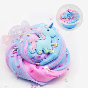 Cheap Color Kit DIY Toys <b>Plasticine</b> Puff Unicorn Slime 4 Colors 60ml/35g Unisex Ages 5+ Brand - Product Image 1
