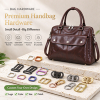 Kit de quincaillerie personnalisé ODM pour sacs à main avec boucle à came, anneau fendu et mousqueton pivotant pour personnalisation DIY de sacs à main avec polissage de surface