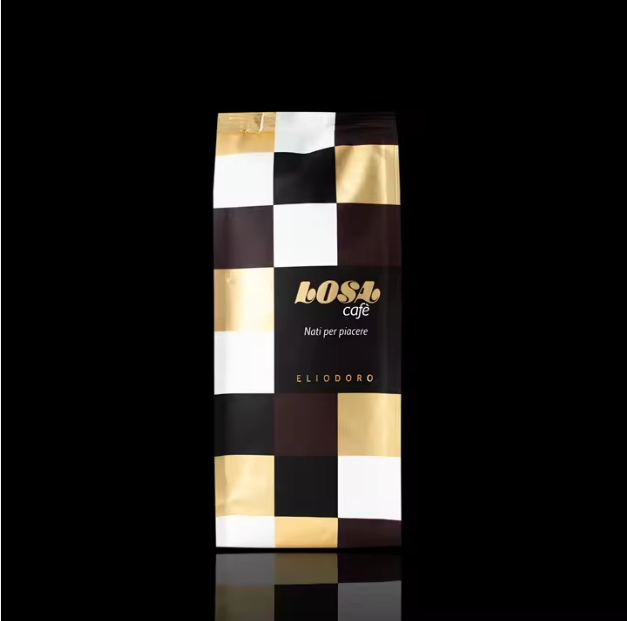 Первый качественный итальянский цельнозерновой кофе ELIODORO 75% Arabica 25% Robusta жареный 1 кг мешок