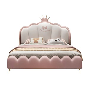 Letto per bambini <span class=keywords><strong>da</strong></span> ragazza principessa letto corona moderno semplice luce di lusso letto in legno per Villa appartamento - Product Image 5
