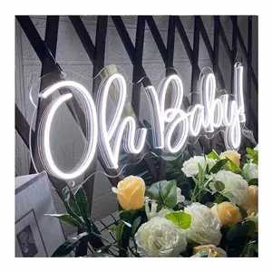 Free Design Wholesale Custom Happy Birthday Neon Sign Neon Light Sign Oh Baby Neon Sign For Party