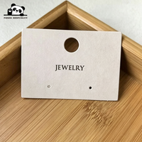 Carte en papier personnalisée pour bijoux, porte-cartes à bijoux, cartes de présentation de bijoux avec logo personnalisé, étiquettes pour bijoux