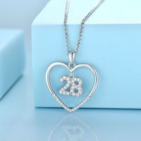Colliers personnalisés numéro 28, pendentifs initiaux, collier en forme de cœur, cadeau d'amour, collier ras du cou en argent 925 pour femmes, bijoux