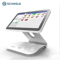 Scangle الكل في واحد آلة POS مطعم ماكينة تسجيل المدفوعات النقدية مع عرض العملاء