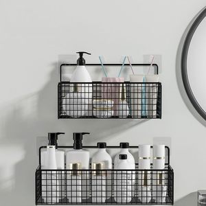 Bathroom Shower Shelf With Hooks Kitchen Organizer Shelves Corner Frame Iron Shower <b>Caddy</b> Storage Rack Shampoo Holder - Product Image 3