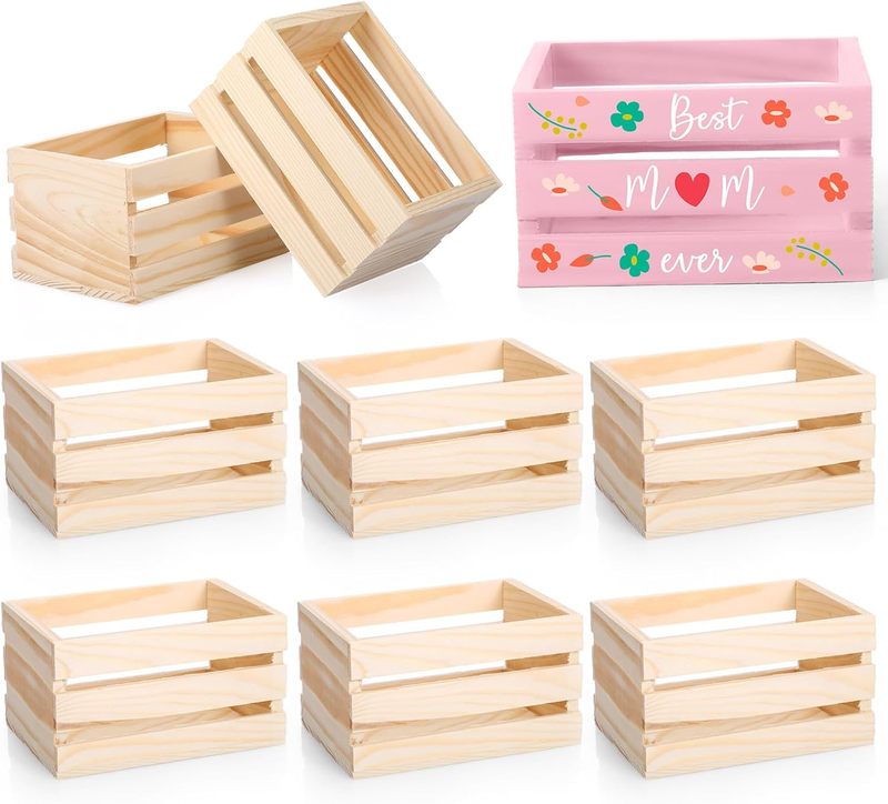 Farmhouse Decorative Wooden Storage Boxes Nesting
