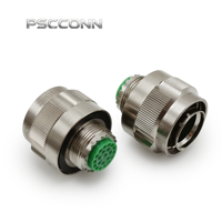 Conector Circular de Aviación PSCCONN OEM/ODM GJB599 / D38999 de 2, 3, 4, 5, 6, 8, 12, 13, 18, 19, 20, 22, 32, 43 Pines, Contactos de Cobre Chapados en Oro