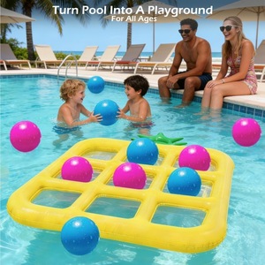 Inflatable Nine Square Water Game Mat 53x66.8 In PVC Pool Toy For Outdoor Family Fun - Product Image 2