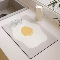 Tapis de séchage en diatomite super absorbant à séchage rapide, en terre de diatomée, grand tapis de séchage pour vaisselle en pierre pour comptoir de cuisine