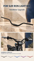 Guidons en aluminium 6061 usinés CNC pour Sur Ron Light Bee, pièces de mise à niveau légères et durables pour moto électrique tout-terrain