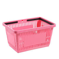 Panier de courses portable en plastique extra épais pour célébrités d'Internet, avec 2 poignées, pour adultes, pour fruits et légumes