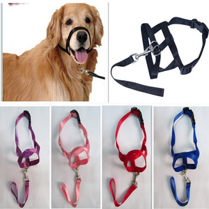 Bozal de nailon para perros con correa SMLXLXXL, control seguro de ladridos, entrenamiento para mascotas - Product Image 1