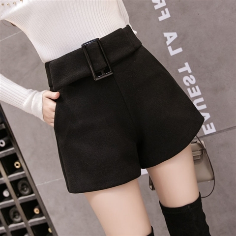 Pantaloncini di lana [951 stile cintura nera]