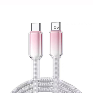 Tùy chỉnh mới băng tinh thể Gradient Cáp dữ liệu 60W nhanh sạc cáp dữ liệu pd27w USB Dual Type-C sạc cáp - Product Image 1