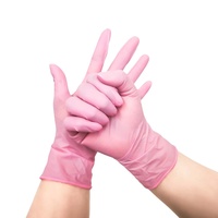 Fabricant de gants en nitrile jetables personnalisés sans poudre, prix de gros, gants cosmétiques en nitrile pour salon de beauté et tatouage