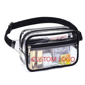 Riñonera Transparente Personalizable con Logotipo, Correa Ajustable, Impermeable, Bolsa de Cintura de PVC Transparente, Venta al Por Mayor - Product Image 1