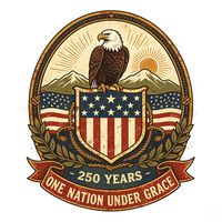 Transfert DTF Américain 250e Anniversaire : Badge Aigle Vintage Spirit of America Prêt à Presser pour T-shirts