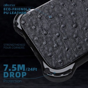 Funda Protectora de Lujo Antigolpes para Teléfono, de Cuero Negro para Hombre, para iPhone 15 13 Pro Max, para Huawei Mate 60 Pro - Product Image 3