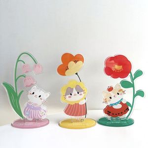 Portafotos Acrílico de Escritorio, Soporte con Diseño de Gato y Flor, Clip para Notas, Marco para Fotos, Decoración de Escritorio, Regalo, Logotipo Personalizado - Product Image 4