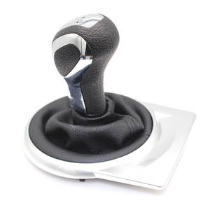 Poignée de levier de vitesse en cuir, cadre argenté, ajustement ergonomique pour Peugeot Citron C4 MK1 - Product Image 4