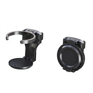 Support de tasse pliable pour voiture, noir, ABS, fixation sur grille d'aération, porte-boissons pour siège avant - Product Image 4