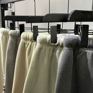 ใหม่เพชรถนนพิมพ์วาฟเฟิลหลวมสายรัดตรงกางเกงขาสั้นเปล่าสําหรับผู้ชายผ้าฝ้าย - Product Image 4