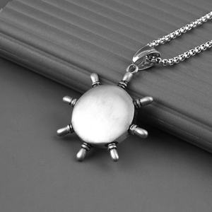 Collar de Cadena de Acero Inoxidable Vintage para Hombre, con Colgante de Brújula Posicionable, Joyería de Alta Calidad, Nueva Moda, Estilo Hip-Hop - Product Image 6