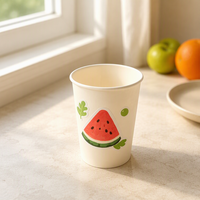 Gobelets en papier jetables avec couvercles, logo personnalisé, à paroi simple, isolés, pour café, lait, thé, vente en gros, fournisseur
