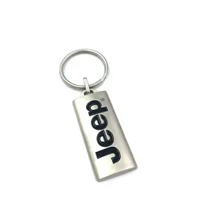Hot-seliing Custom Car Logo Jeeps Silver Metal Keychain promotional keychains carabiners enamel hotel keychains
