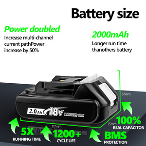 Batterie de remplacement VICTPOWER 2.0Ah haute capacité 18V pour Mak, compatible avec BL1860B BL1850B BL1840B BL1830B BL1820B - Product Image 4