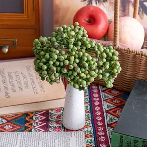 Fleurs artificielles de style europé<span class=keywords><strong>en</strong></span>, petits grappes de fruits, décorations de salon, accessoires floraux de Noël, baies artificielles - Product Image 5