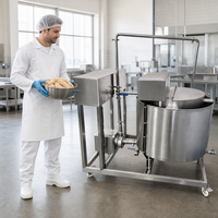 Mélangeur de pâte industriel pour l'homogénéisation de la pâte de riz, de l'amidon et de l'eau dans une usine de production de revêtements alimentaires