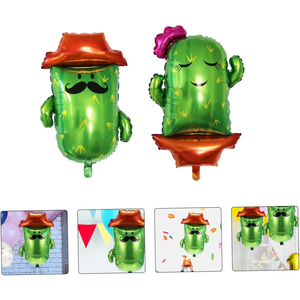 2 unids/set alta calidad Fiesta Mexicana tema Fiesta decoración gigante Cactus patrón Brasil carnaval suministros Cinco De Mayo globos - Product Image 4