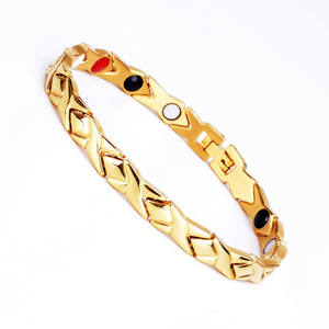 سوار مغناطيسي من الفولاذ المقاوم للصدأ مع حجر الطاقة - أساور عصرية مطلية باللون الأسود للرجال والنساء كهدية للذكرى السنوية - Product Image 4