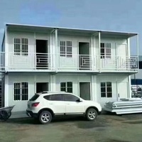 Maison modulaire préfabriquée de luxe à 2 étages en acier, entièrement meublée, transportable, en kit, type conteneur maritime